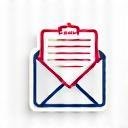 Icon representing submission or sending